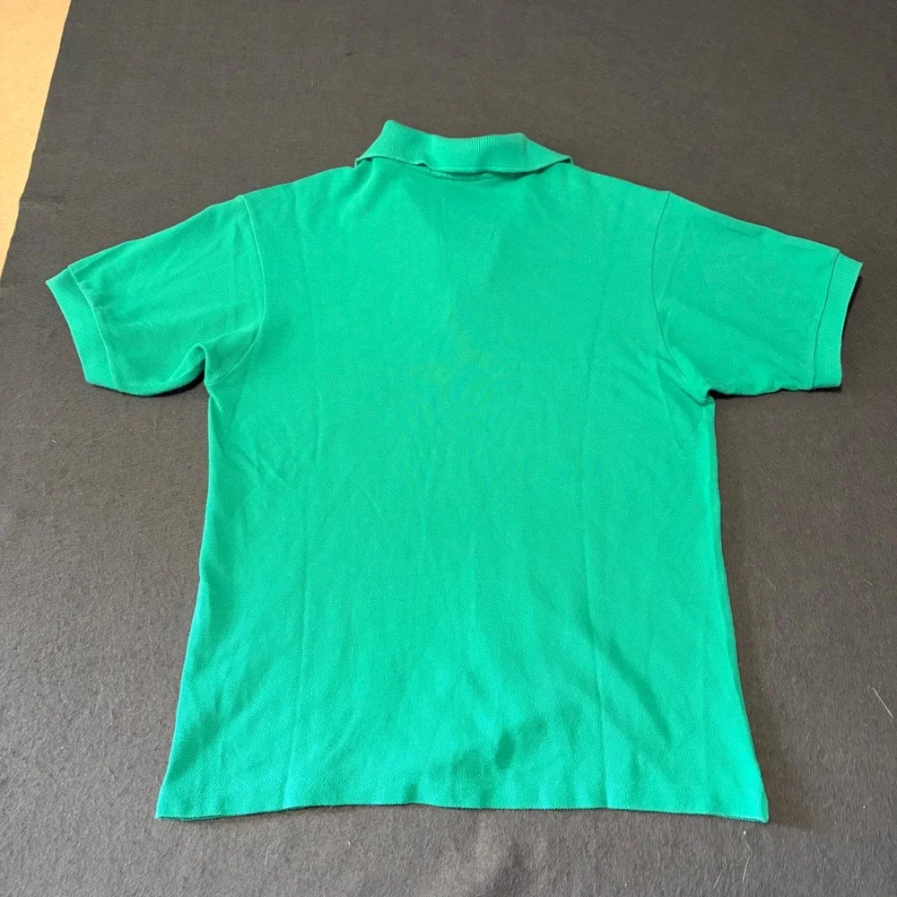 Lacoste Polo Shirt Kids Unisex Eu 14 Teen Green Short Sleeve Preppy Core Logo
